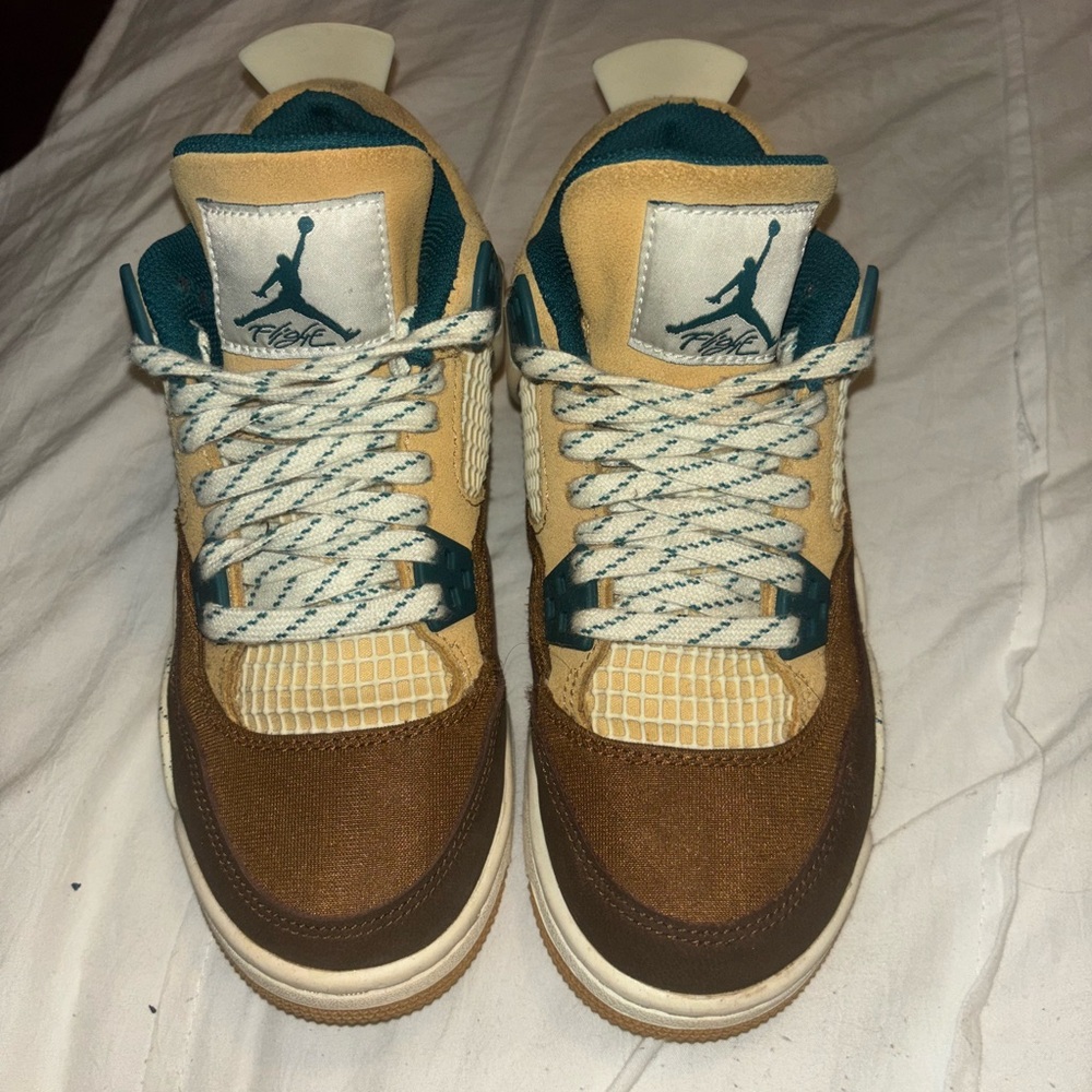 Air Jordan Brown and Tan Sneakers youth size 3.5